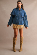 Load image into Gallery viewer, NEWEST ARRIVAL Denim Cape Overlay Jacket
