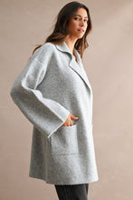 Load image into Gallery viewer, NEWEST ARRIVAL Heather Gray Notched Open Front Cardigan
