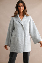 Load image into Gallery viewer, NEWEST ARRIVAL Heather Gray Notched Open Front Cardigan
