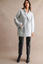 Load image into Gallery viewer, NEWEST ARRIVAL Heather Gray Notched Open Front Cardigan
