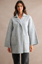 Load image into Gallery viewer, NEWEST ARRIVAL Heather Gray Notched Open Front Cardigan
