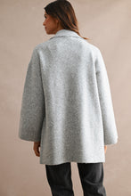 Load image into Gallery viewer, NEWEST ARRIVAL Heather Gray Notched Open Front Cardigan
