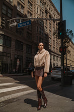 Load image into Gallery viewer, NEWEST ARRIVAL Black or Chocolate Brown Pleather Crocodile Mini Skirt
