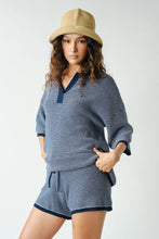 Load image into Gallery viewer, NEWEST ARRIVAL Navy Knit Shorts Set
