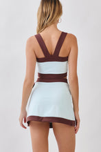 Load image into Gallery viewer, NEWEST ARRIVAL Brown/Baby Blue Athletic Crop Set
