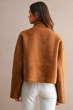Load image into Gallery viewer, NEWEST ARRIVAL Reversible Sherpa/Suede Front  Button Down Jacket
