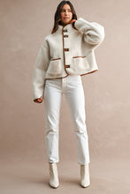 Load image into Gallery viewer, NEWEST ARRIVAL Reversible Sherpa/Suede Front  Button Down Jacket
