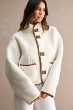 Load image into Gallery viewer, NEWEST ARRIVAL Reversible Sherpa/Suede Front  Button Down Jacket
