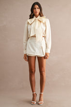 Load image into Gallery viewer, NEWEST ARRIVAL Off White Front Slit Skort
