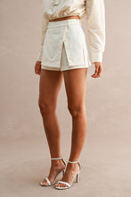Load image into Gallery viewer, NEWEST ARRIVAL Off White Front Slit Skort
