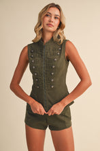 Load image into Gallery viewer, NEWEST ARRIVAL Olive Green Military Micro Shorts Set
