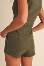 Load image into Gallery viewer, NEWEST ARRIVAL Olive Green Military Micro Shorts Set
