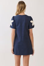Load image into Gallery viewer, NEWEST ARRIVAL *PREORDER 7/29* Navy Floral Applique Dress

