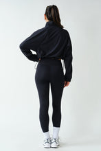 Load image into Gallery viewer, NEWEST ARRIVAL Black Sculpt Half Zip Pullover
