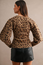Load image into Gallery viewer, NEWEST ARRIVAL Animal Print Balloon Sleeve Cardigan
