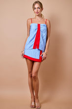Load image into Gallery viewer, NEWEST ARRIVAL Powder Blue/Red Open Front Skort Set

