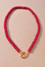 Load image into Gallery viewer, NEWEST ARRIVAL Olive or Wine Beaded Toggle Necklace
