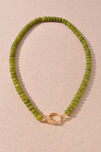 Load image into Gallery viewer, NEWEST ARRIVAL Olive or Wine Beaded Toggle Necklace
