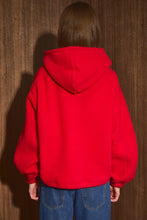 Load image into Gallery viewer, NEWEST ARRIVAL Red Half Zip Fleece Hoodie
