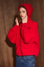 Load image into Gallery viewer, NEWEST ARRIVAL Red Half Zip Fleece Hoodie
