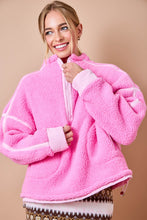 Load image into Gallery viewer, NEWEST ARRIVAL Pink Fleece Half Zip Pullover
