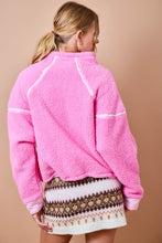 Load image into Gallery viewer, NEWEST ARRIVAL Pink Fleece Half Zip Pullover
