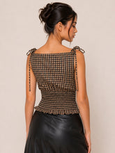 Load image into Gallery viewer, NEWEST ARRIVAL *PREORDER 9/25* Brown/Black Gingham Smocked Top
