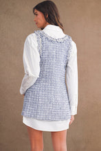 Load image into Gallery viewer, NEWEST ARRIVAL Blue Tweed Layered Shirt Dress
