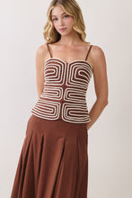 Load image into Gallery viewer, NEWEST ARRIVAL *PREORDER 9/24* Brown Contrast Piping Maxi Skirt Set

