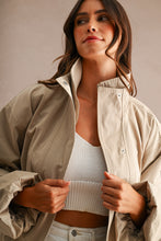 Load image into Gallery viewer, NEWEST ARRIVAL Light Taupe Layered Bubble Hem Jacket
