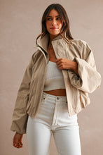 Load image into Gallery viewer, NEWEST ARRIVAL Light Taupe Layered Bubble Hem Jacket
