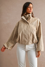 Load image into Gallery viewer, NEWEST ARRIVAL Light Taupe Layered Bubble Hem Jacket
