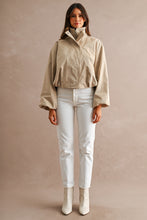Load image into Gallery viewer, NEWEST ARRIVAL Light Taupe Layered Bubble Hem Jacket
