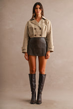 Load image into Gallery viewer, NEWEST ARRIVAL Dark Brown/Brown Polka Dot Pleather Skort
