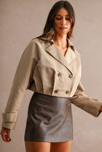 Load image into Gallery viewer, NEWEST ARRIVAL Dark Brown/Brown Polka Dot Pleather Skort
