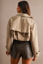 Load image into Gallery viewer, NEWEST ARRIVAL Dark Brown/Brown Polka Dot Pleather Skort
