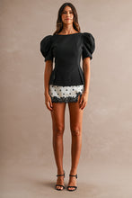 Load image into Gallery viewer, NEWEST ARRIVAL Off White/Black Polka Dot Lace Mini Skort
