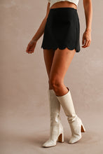 Load image into Gallery viewer, NEWEST ARRIVAL Black Scallop Skort
