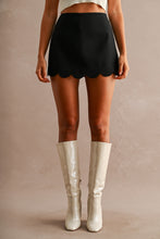 Load image into Gallery viewer, NEWEST ARRIVAL Black Scallop Skort
