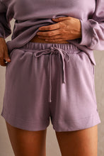 Load image into Gallery viewer, NEWEST ARRIVAL Dusty Purple Mock Half Zip Comfy Shorts Set
