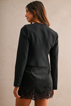 Load image into Gallery viewer, NEWEST ARRIVAL Black Lace Satin Mini Skirt
