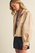 Load image into Gallery viewer, NEWEST ARRIVAL Khaki Funnel Neck Jacket
