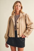 Load image into Gallery viewer, NEWEST ARRIVAL Khaki Funnel Neck Jacket
