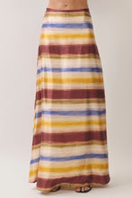 Load image into Gallery viewer, NEWEST ARRIVAL *PREORDER 10/16* Fall Watercolor Striped Maxi Skirt Set
