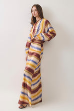 Load image into Gallery viewer, NEWEST ARRIVAL *PREORDER 10/16* Fall Watercolor Striped Maxi Skirt Set
