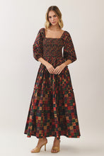 Load image into Gallery viewer, NEWEST ARRIVAL Dark Plaid Smocked Maxi Dress

