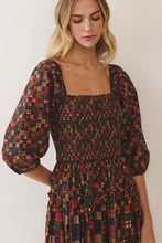 Load image into Gallery viewer, NEWEST ARRIVAL Dark Plaid Smocked Maxi Dress
