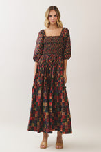 Load image into Gallery viewer, NEWEST ARRIVAL Dark Plaid Smocked Maxi Dress
