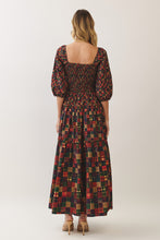 Load image into Gallery viewer, NEWEST ARRIVAL Dark Plaid Smocked Maxi Dress
