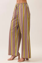 Load image into Gallery viewer, NEWEST ARRIVAL *PREORDER 11/5* Olive/Burgundy Striped Pants Set
